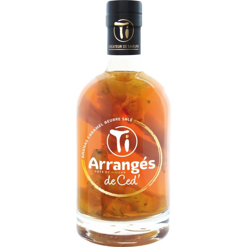 RHUM ARRANGE ANANAS CARAMEL BEURRE SALE RHUM DE CED